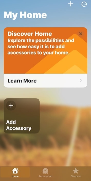 Opening the Home App on an iPhone