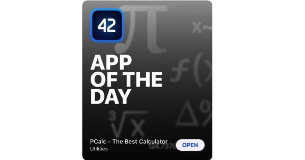 PCalc, a Terrific Calculator App for iOS, is Apple’s App of the Day