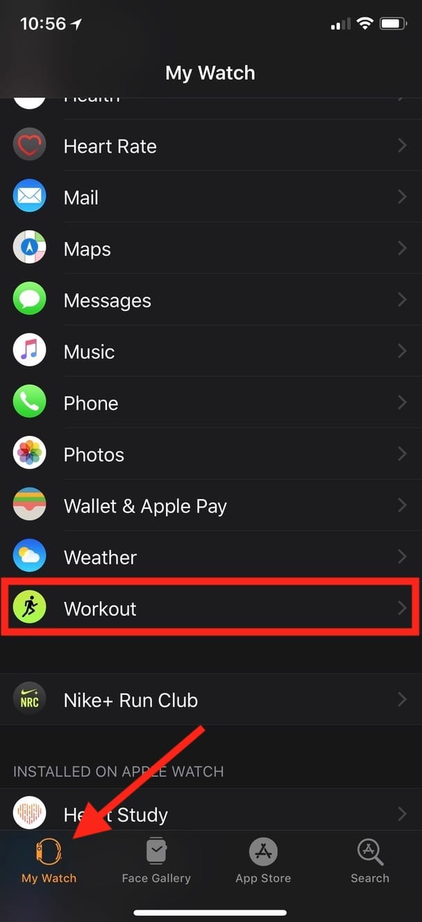 Workout Preferences for Apple Watch