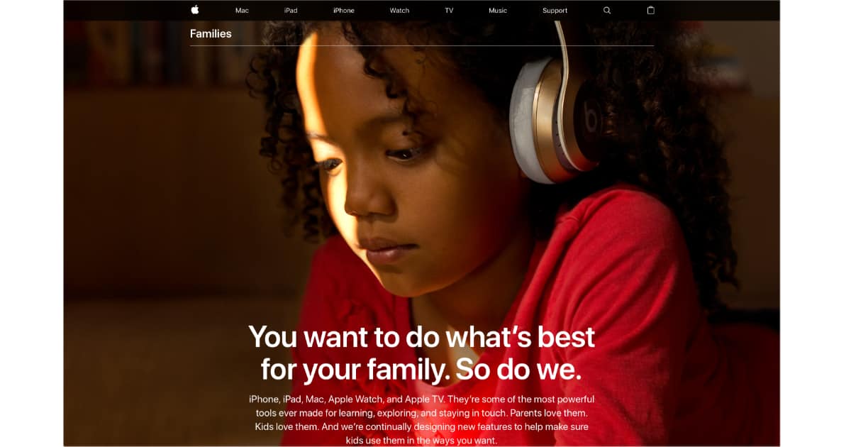 Apple Intros ‘Families’ Webpage with Kid-safe Computing Tips
