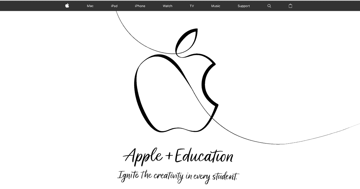 Apple + Education Home Page Redesign