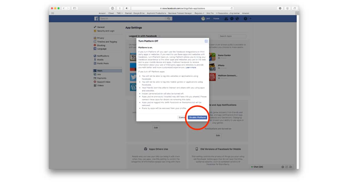 Here’s How to Block Facebook Platform Data Sharing