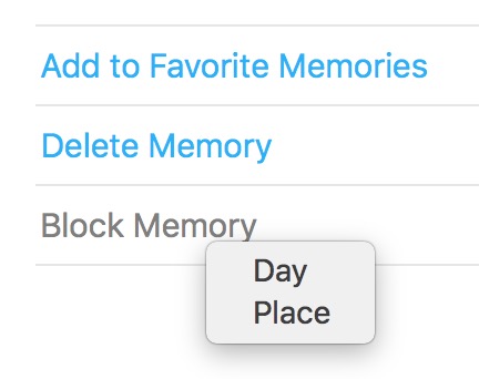 Block by Day or Place option for Memories in Photos on Mac