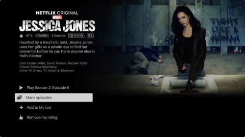 A Netflix original series - description page.