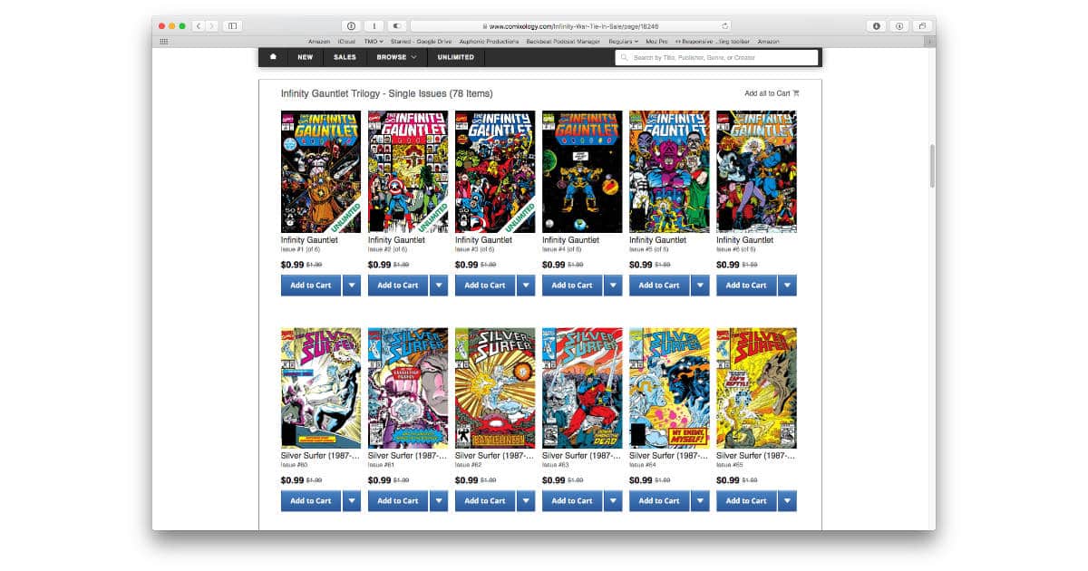 Check out the Comixology Avengers: Infinity War Comic Sale