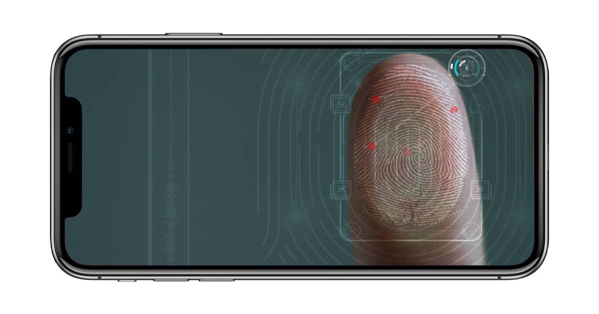 iPhone with fingerprint on screen