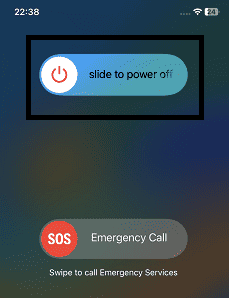 slide to power off