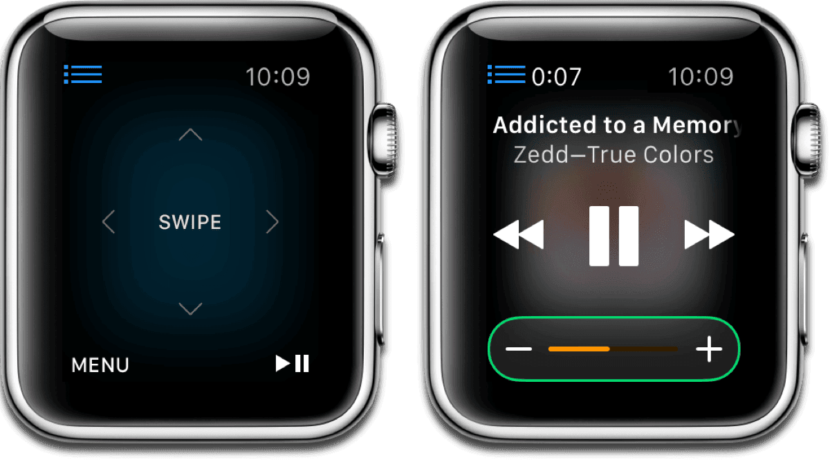 Как подключить samsung watch к iphone. Remote на Apple watch. Apple Remote app. Свайп меню.