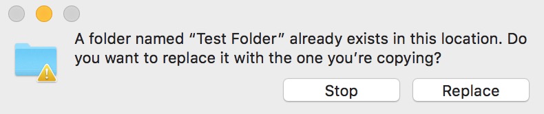 No Merge Option in Mac Finder Dialog if files with the same name are in both folders