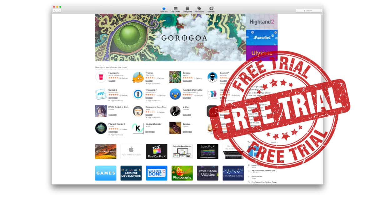 App Store free trials
