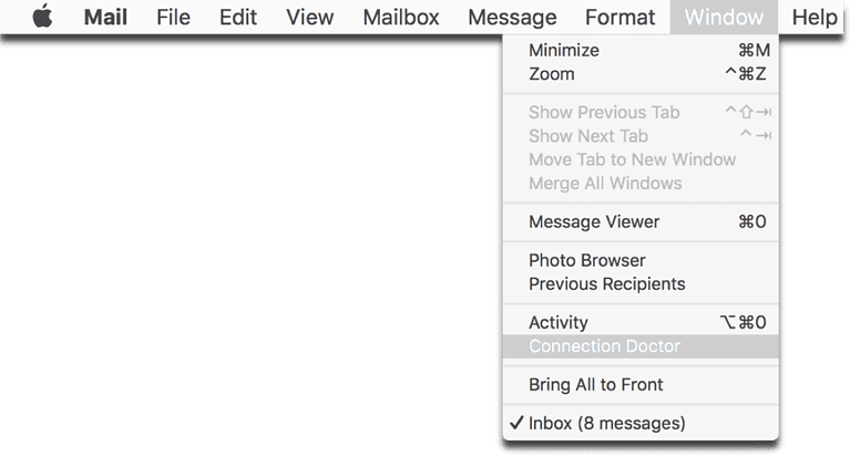 macOS: How to Use Apple Mail Connection Doctor