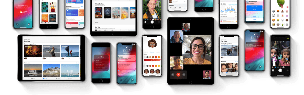 Image of devices supported by iOS 12.