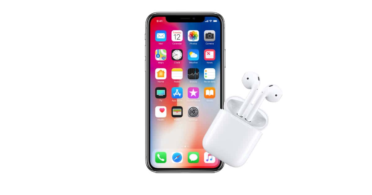 iPhone X and AirPods
