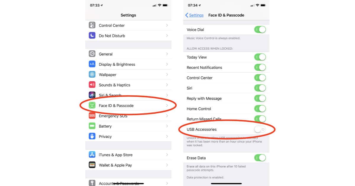 Konsultere prinsesse Jeg spiser morgenmad How to Enable and Disable iPhone and iPad USB Restricted Mode - The Mac  Observer