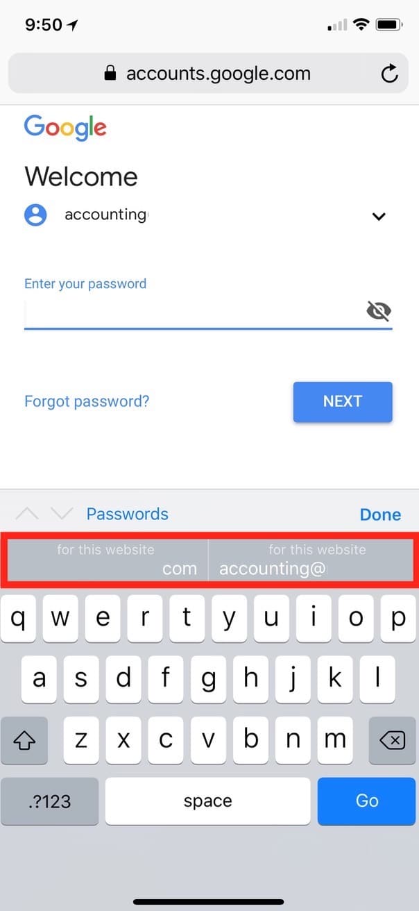 Autofill Passwords in Safari in iOS 11
