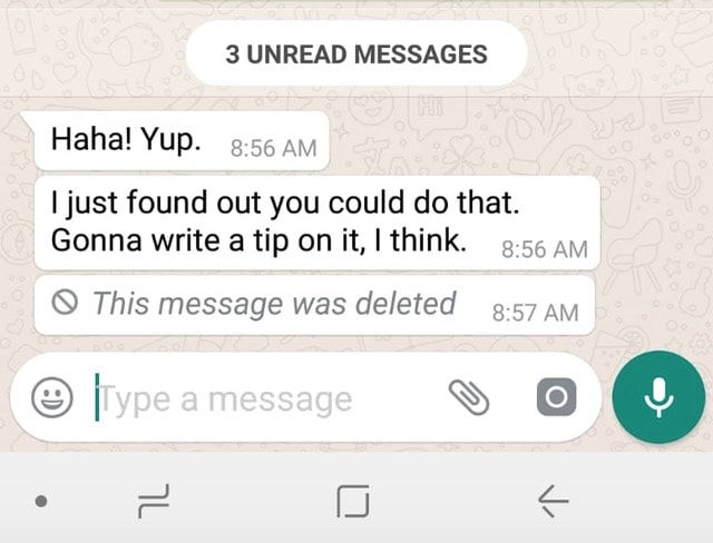 WhatsApp Deleted Message on Android