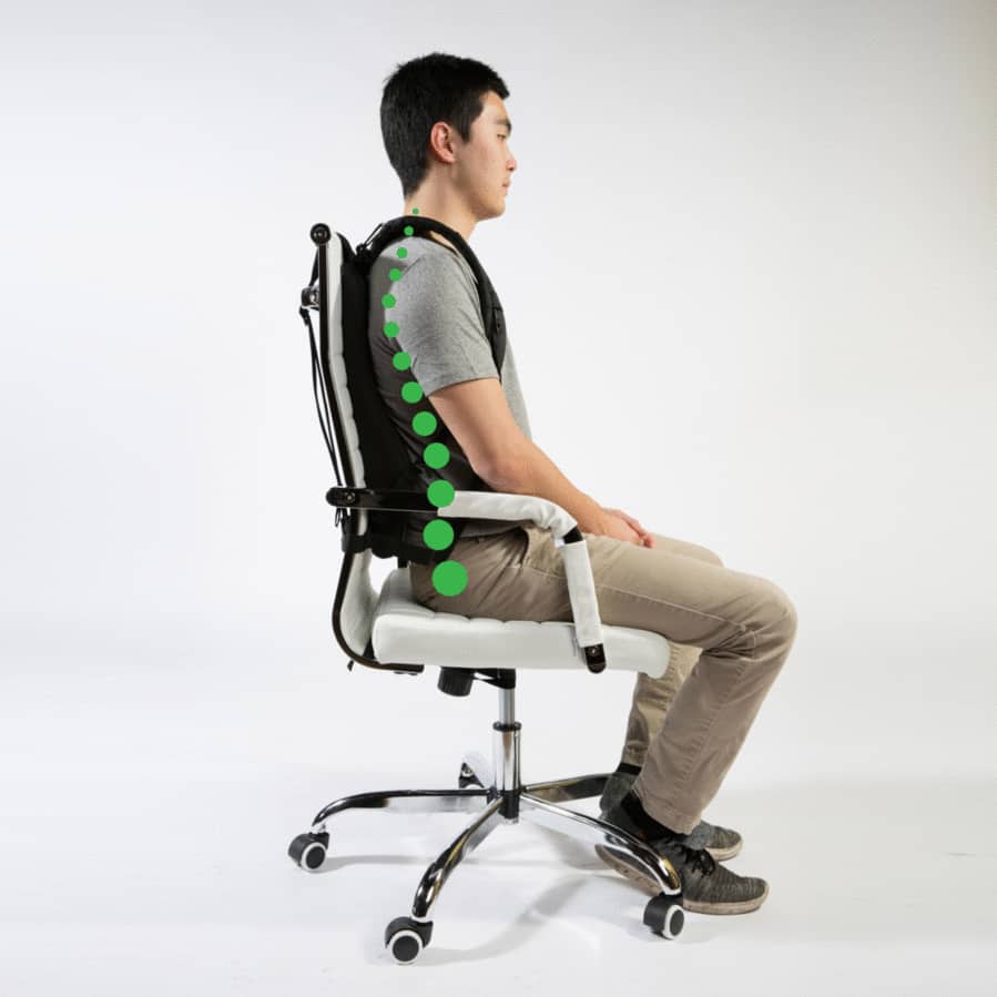 And here's what Posture Keeper looks like in use. (The green dots denote proper spinal posture.)