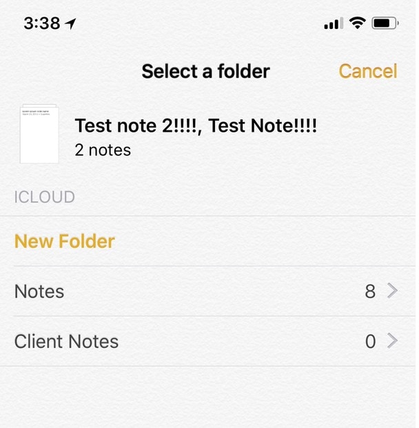 Moving Notes to New Account on iPhone