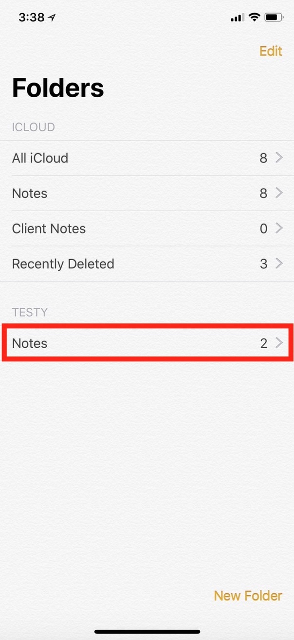 Moving Notes Between Accounts on iPhone