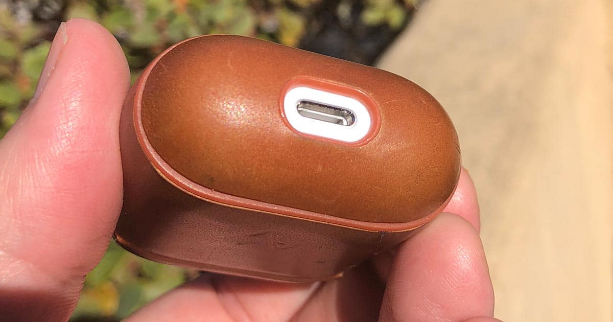 Bottom of the AirVinyl Leather AirPod Case