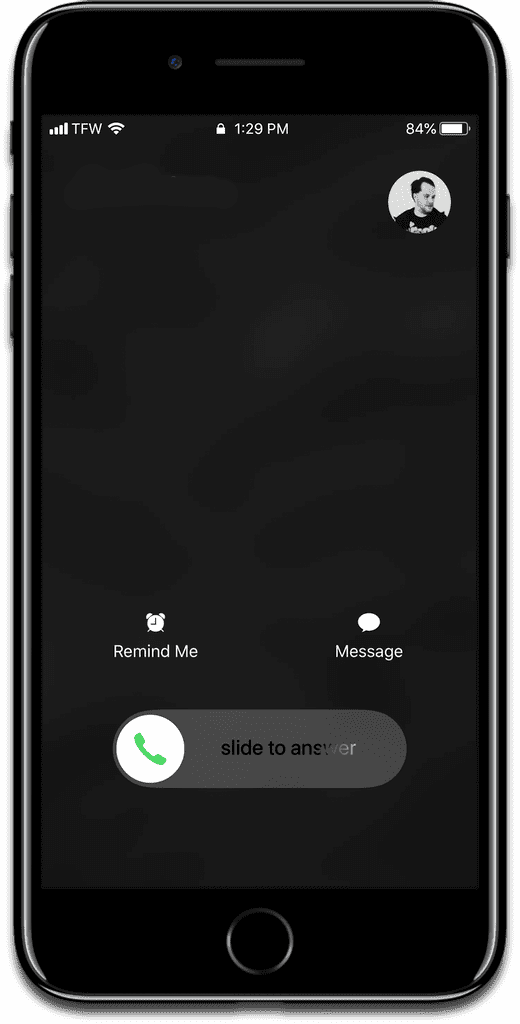 Decline a call with the power button when the iPhone is locked.