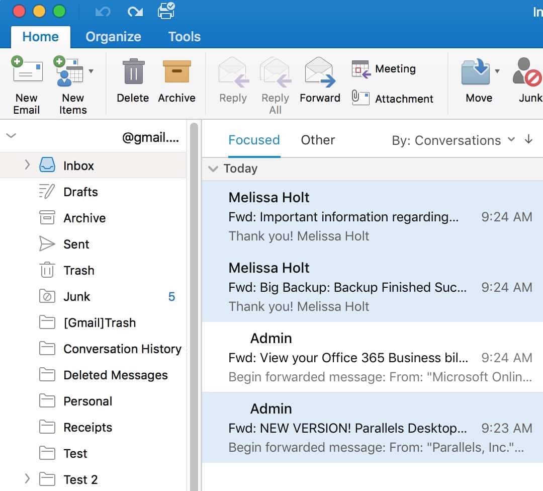 how to delete outlook account on mac