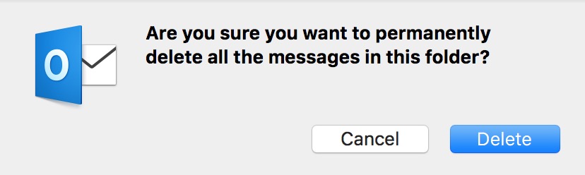 "Are You Sure?" Dialog Box