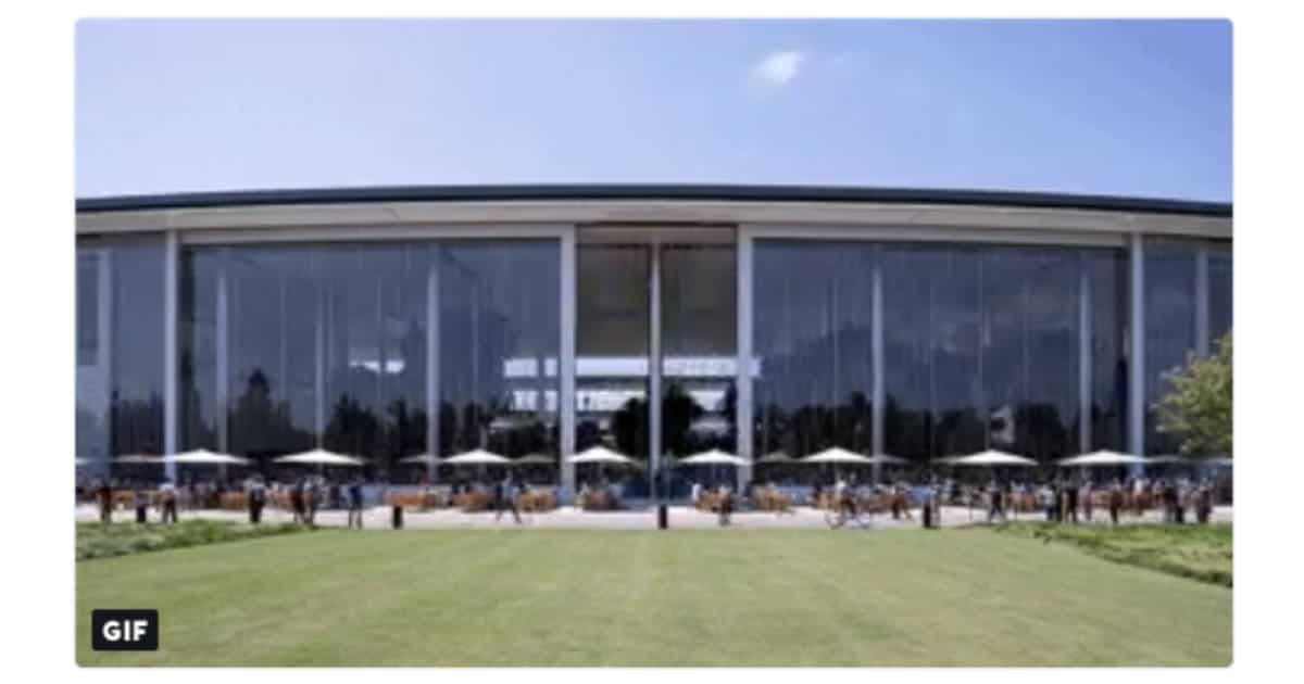 Check Out Apple’s Giant Cafeteria Doors Opening