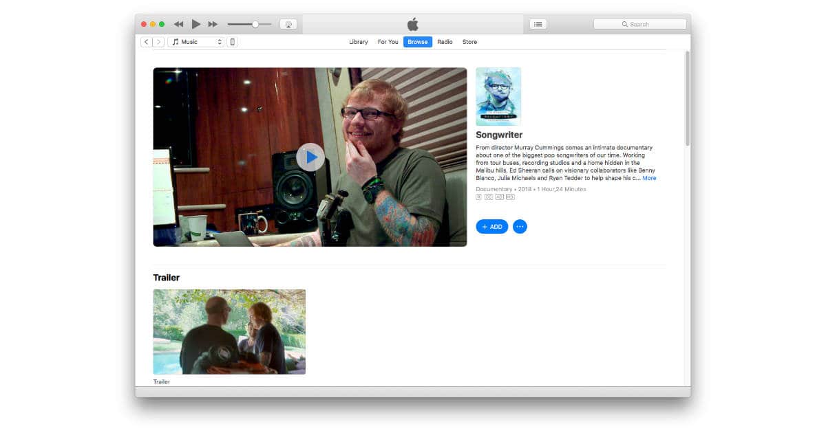 Ed Sheeran Documentary ‘Songwriter’ Available on Apple Music