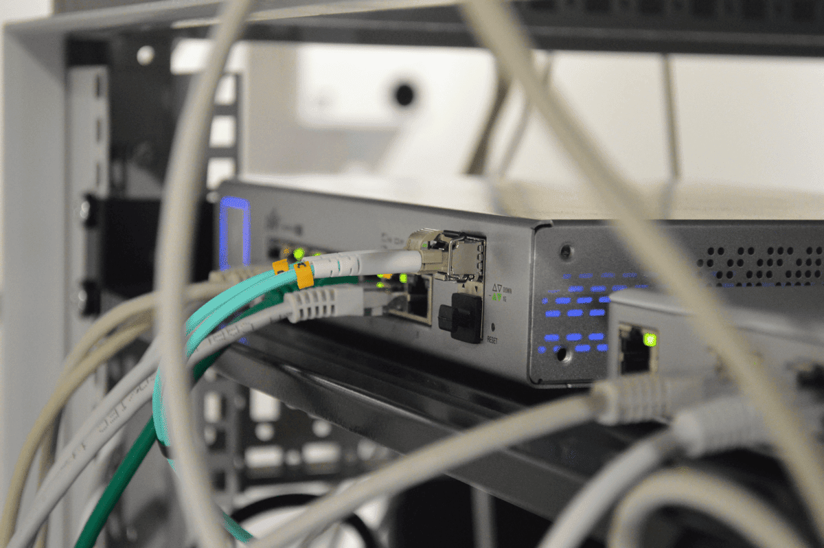 Image of ethernet cable. Scientists routed the entire internet in a single optical cable.