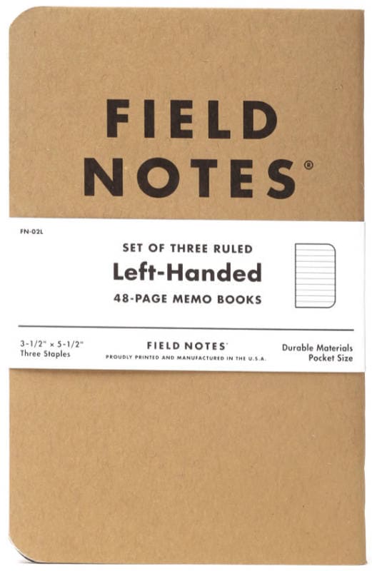 Filed Notes notebook for left handed writers