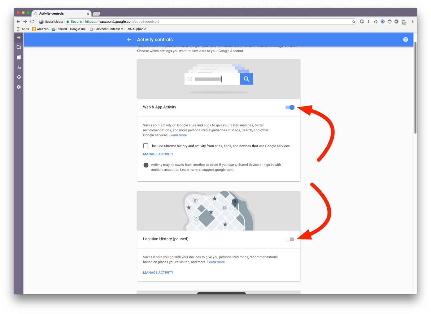 Turn off Location History and Web & App Activity to stop Google location tracking