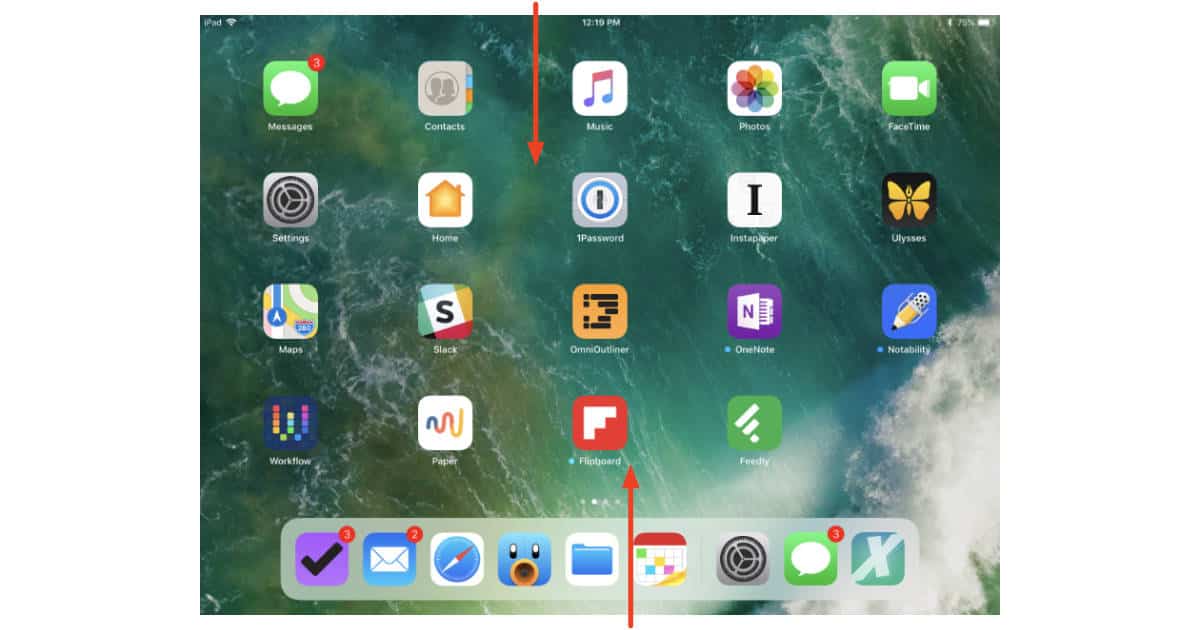 iOS 11 on iPad Notifications and Control Center/App Center gestures