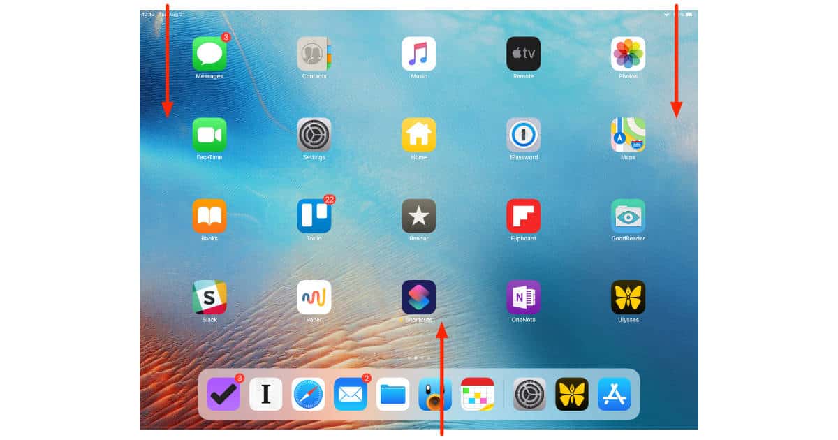 iOS 12 Notifications, Control Center, and App Switcher gestures on iPad