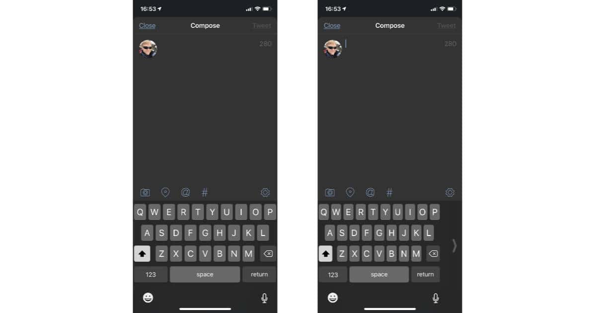 iOS one hand keyboard option on iPhone