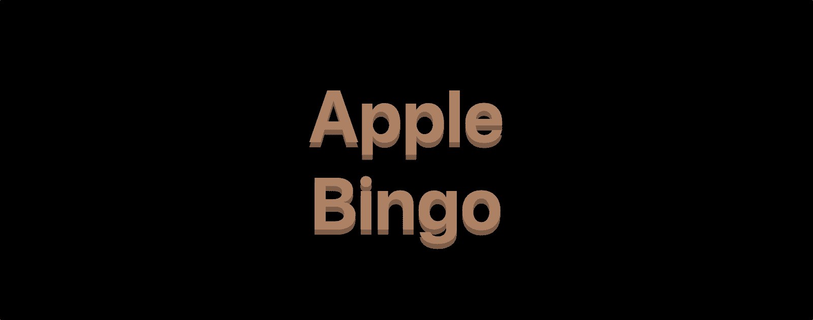 The 2018 Apple Bingo Edition Is Here