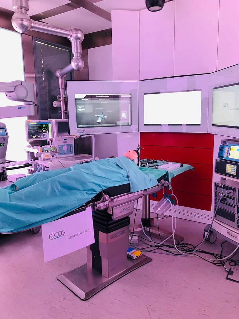 The operating suite of the future will include robots, sensors, monitors, and more.