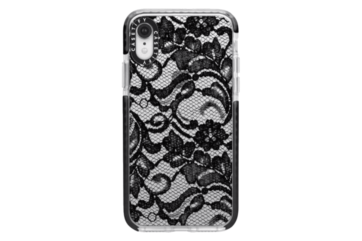 Image of black lace case in our roundup of iPhone XR cases.