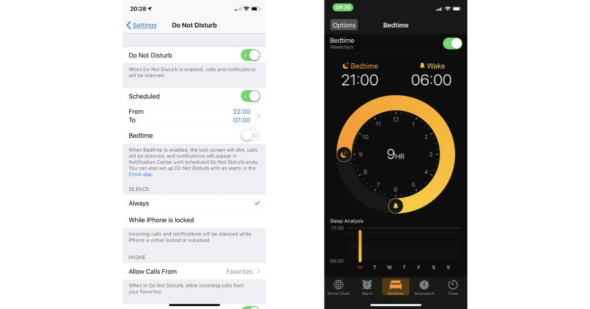 iOs 12 Do Not Disturb and Bedtime on iPhone