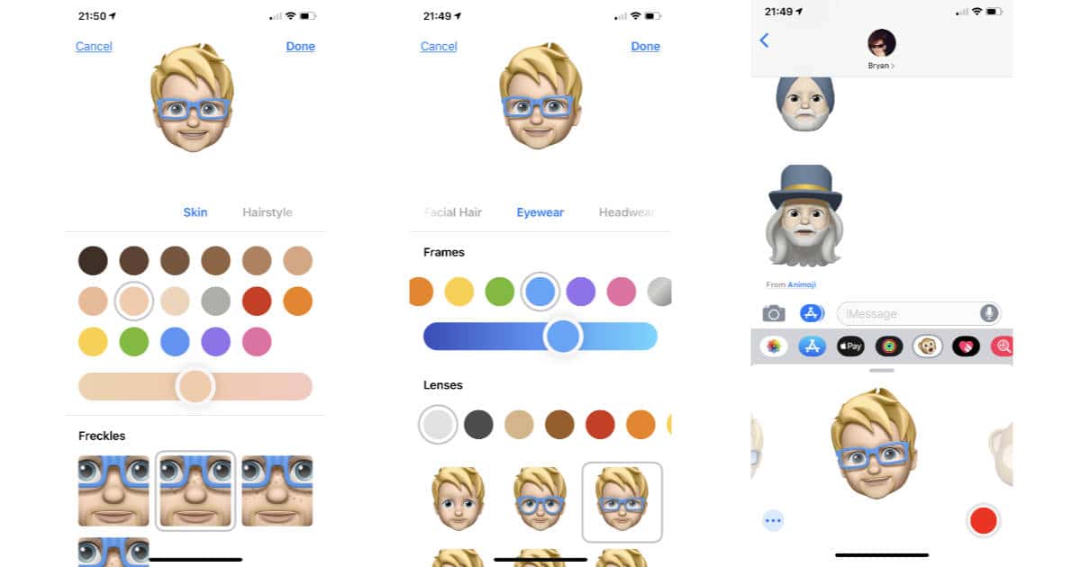 iOS 12 Memoji on iPhone