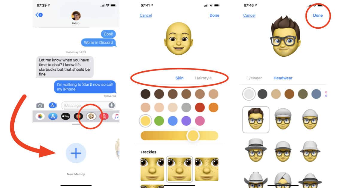 Making a Memoji in iOS 12 Messages on iPhone X