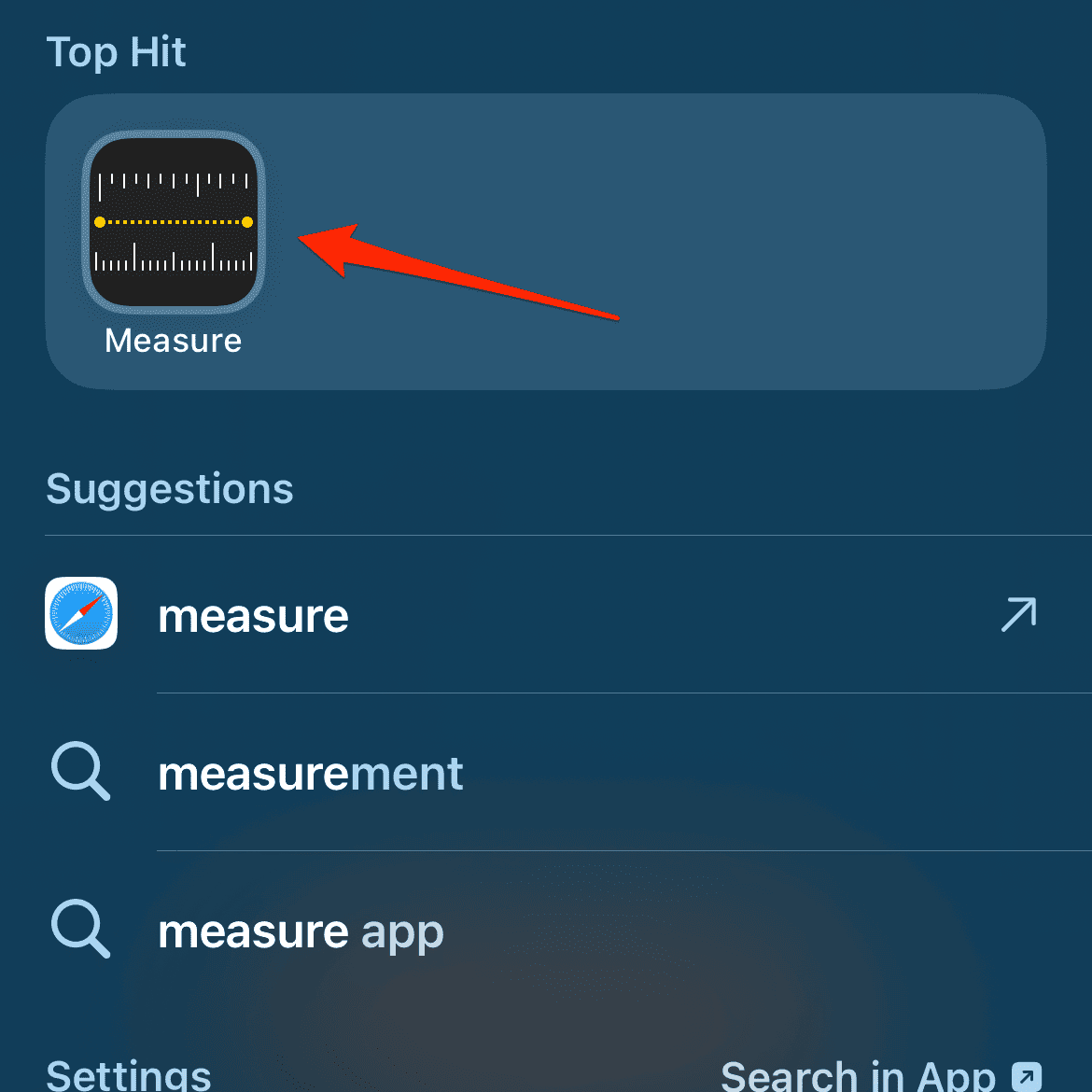 measure app search