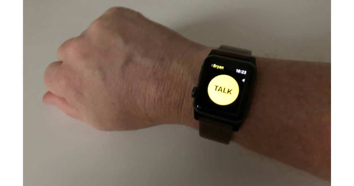 Walkie Talkie app on Apple Watch
