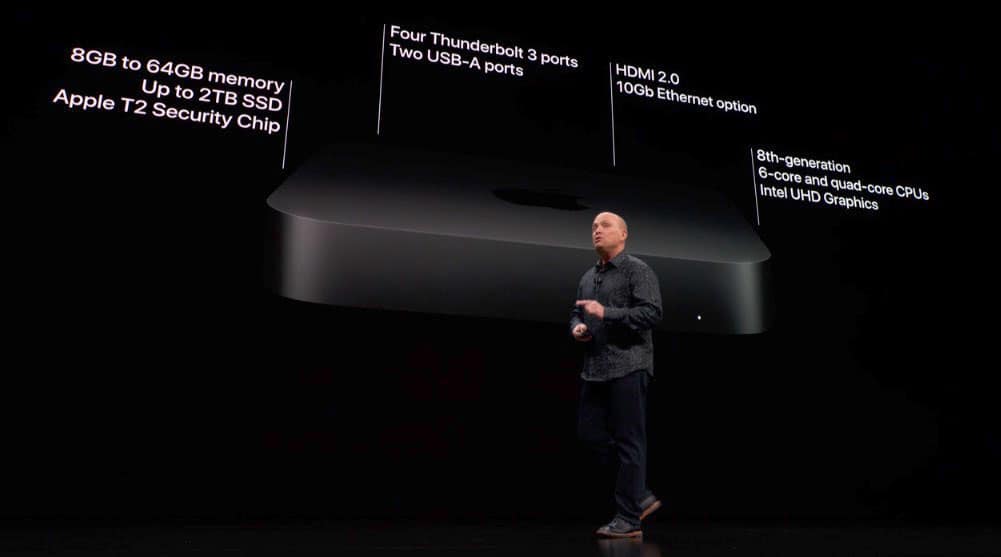 Apple introduces Mac mini 2018 at the "There's More in the Making" media event