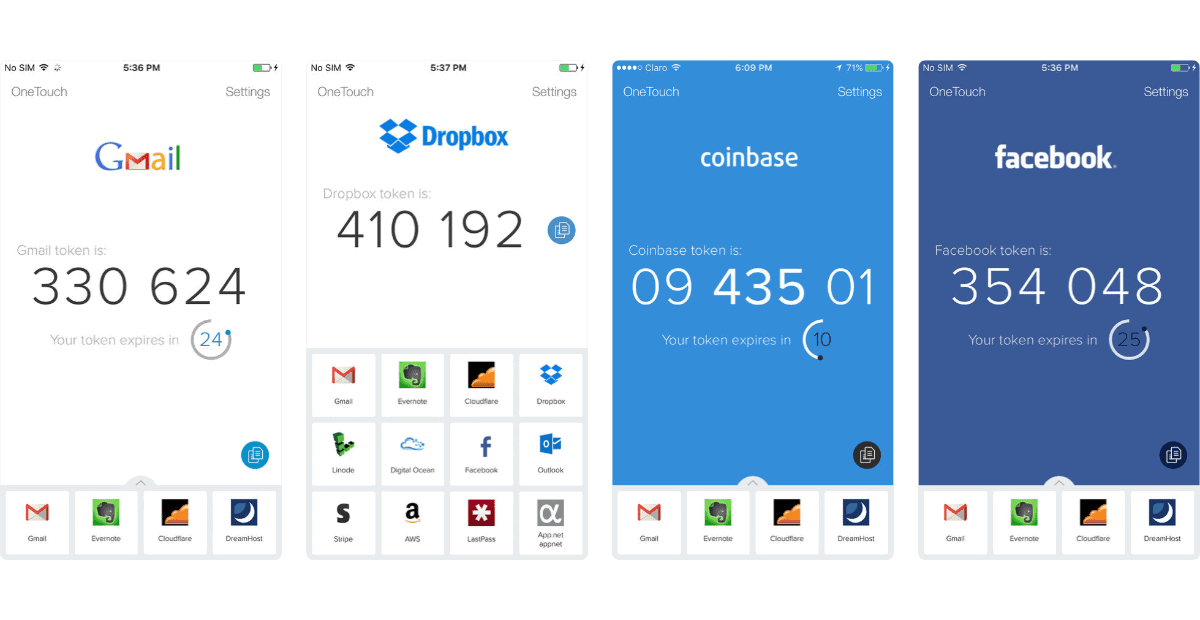 screenshots of authy for our roundup of iOS security apps.