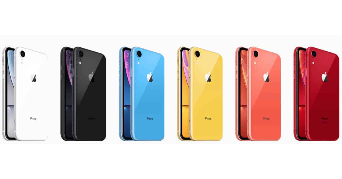 iPhone XR smartphone available in several colors