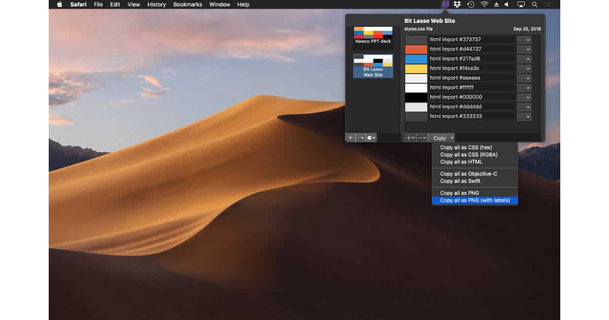 Manage Color Palettes on Your Mac with Swatch