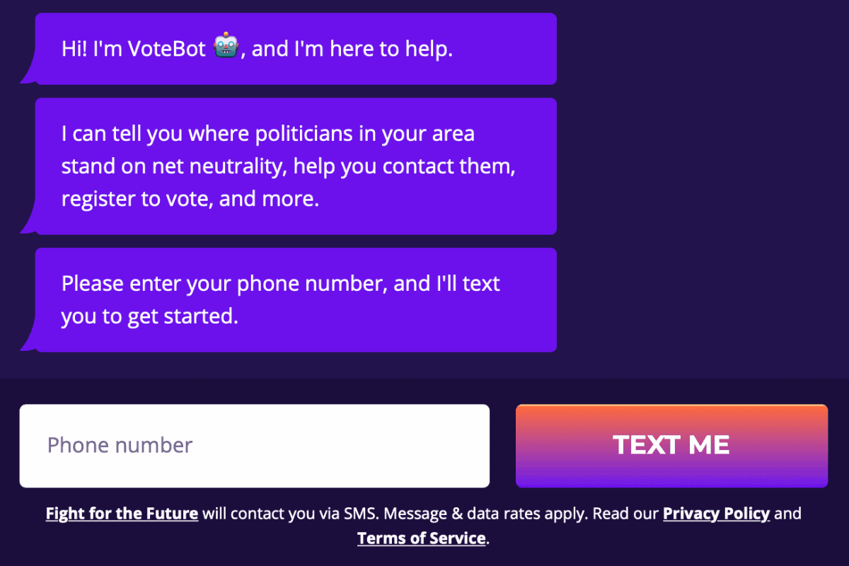 screenshot of votebot
