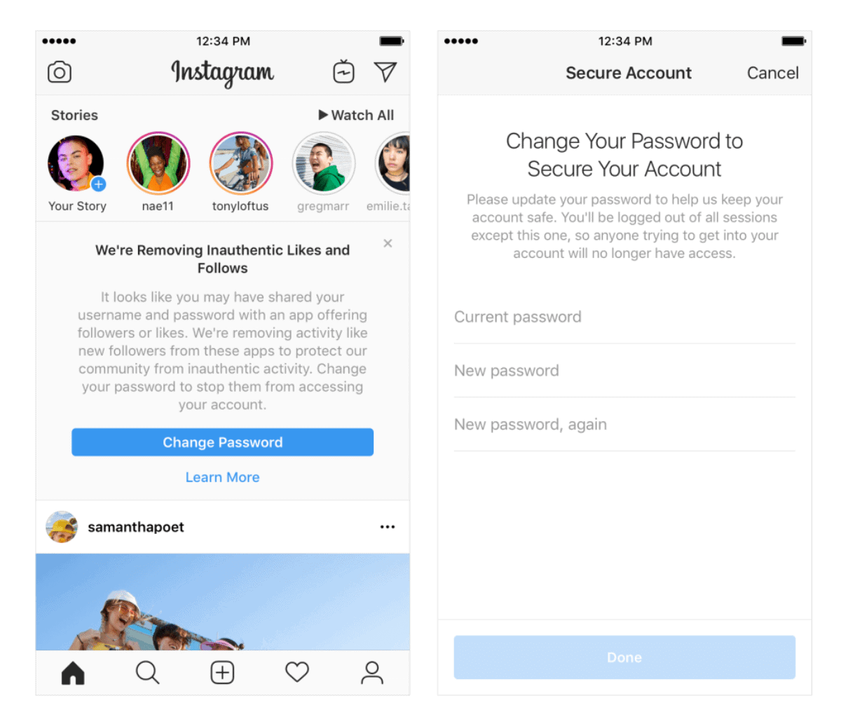 Instagram removes fake followers, likes, comments