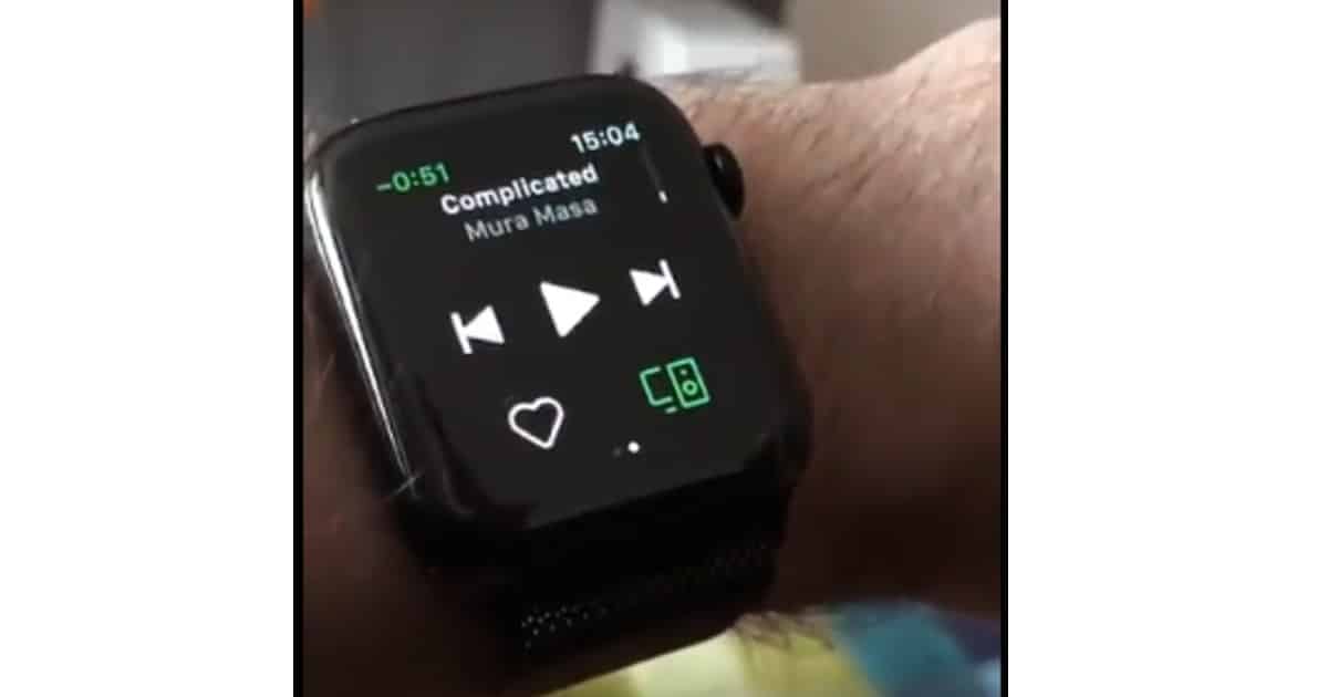 A Glimpse at Spotify on the Apple Watch